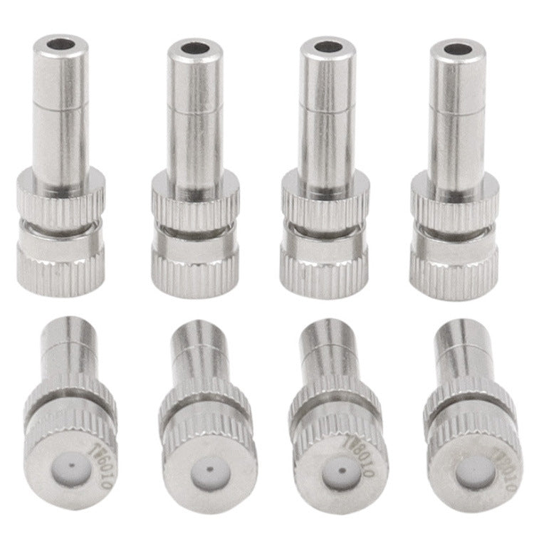 10 PCS 6mm Humidifying And Dedusting Cooling Atomizing Sprinkler Quick-Plug Fog Misting Nozzle, Model: 0.15mm