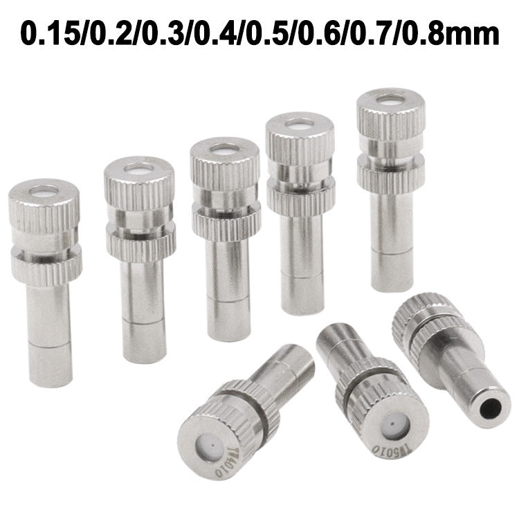 10 PCS 6mm Humidifying And Dedusting Cooling Atomizing Sprinkler Quick-Plug Fog Misting Nozzle, Model: 0.3mm