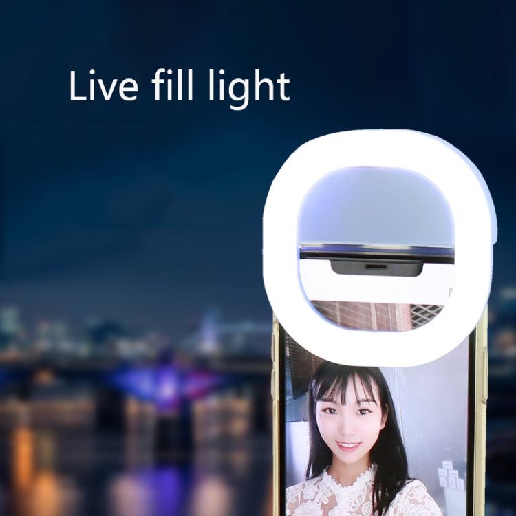 3 PCS Live Mobile Phone Selfie Fill Light LED Flashing Beauty Light, Colour: Square Pink