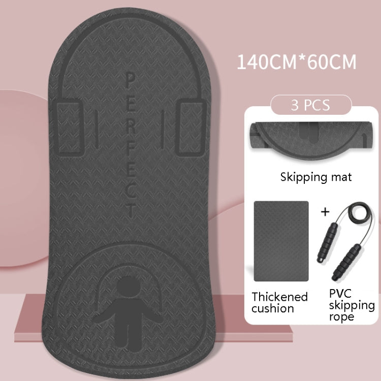 Indoor Skipping Mat Sound Insulation Shock Absorption Thickened Skipping Blanket Non-Slip Yoga Mat, Size: 140 x 60cm