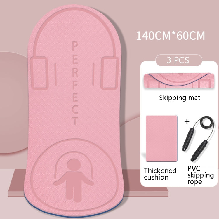 Indoor Skipping Mat Sound Insulation Shock Absorption Thickened Skipping Blanket Non-Slip Yoga Mat, Size: 140 x 60cm