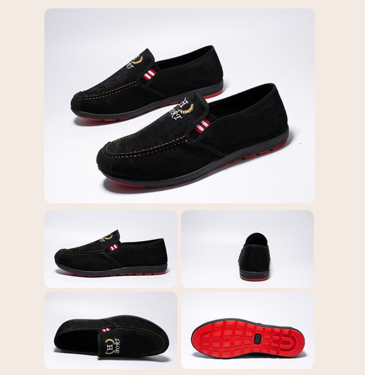 Male Spring Breathable Cloth Shoes Canvas Low-Top Casual Men Shoes, Size: 39