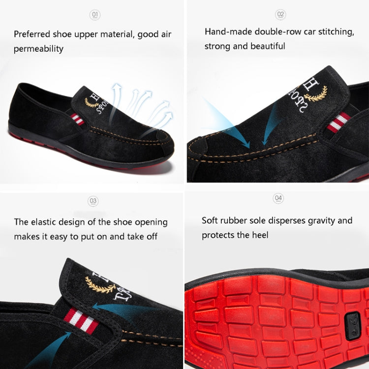 Male Spring Breathable Cloth Shoes Canvas Low-Top Casual Men Shoes, Size: 39