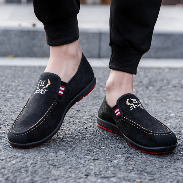 Male Spring Breathable Cloth Shoes Canvas Low-Top Casual Men Shoes, Size: 39