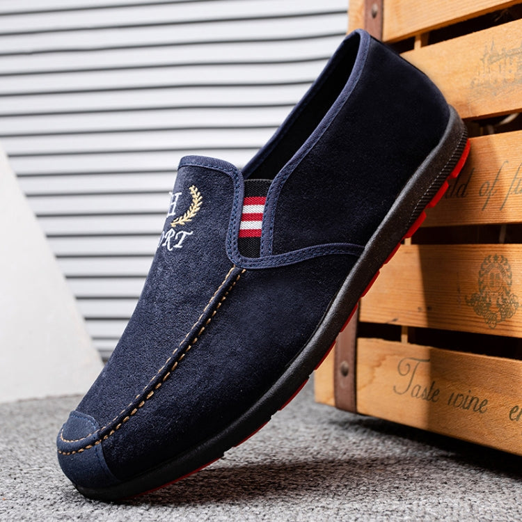 Male Spring Breathable Cloth Shoes Canvas Low-Top Casual Men Shoes, Size: 44