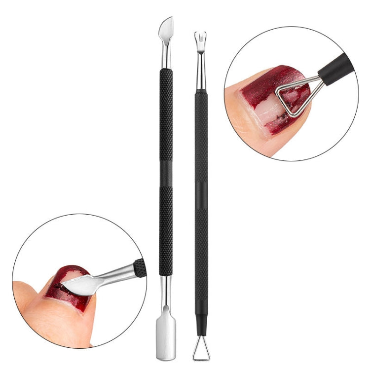 FABIYAN Stainless Steel Dead Skin Shear Steel Push Nail Art Tool Set, Specification: 3 Sets  Set 3