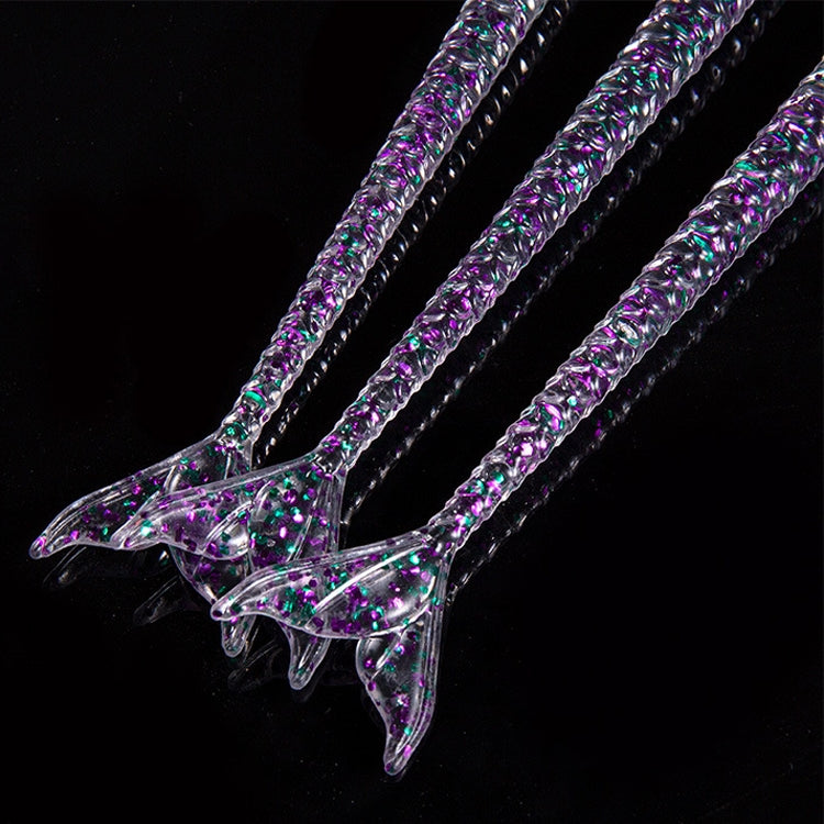 3 PCS 3 in 1 Nail Art Draw Line Abd Light Therapy Pen Fishtail Clear Purple Green Nail Pen, Color Classification: Draw Line Pen