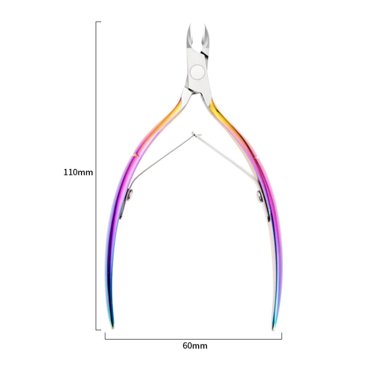 Color Titanium Long Handle FABIYAN Nail Clippers Nail Art Dead Skin Cutting Chick-Nosed Pliers