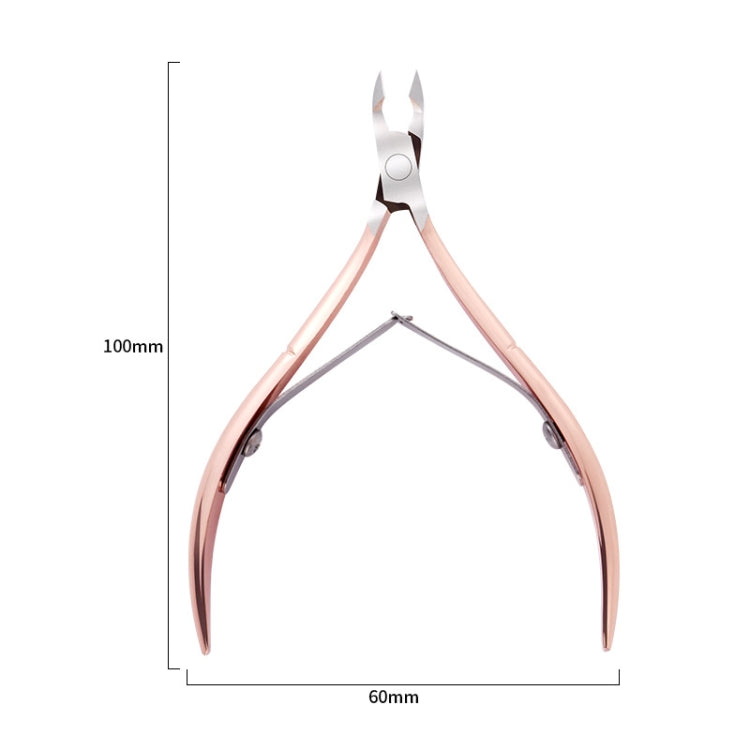 3 PCS Rose Gold  FABIYAN Nail Clippers Nail Art Dead Skin Cutting Chick-Nosed Pliers