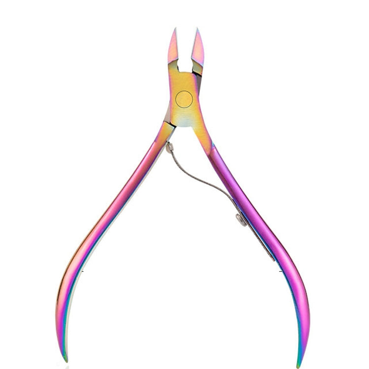 4 PCS Color Titanium Single Fork FABIYAN Nail Clippers Nail Art Dead Skin Cutting Chick-Nosed Pliers