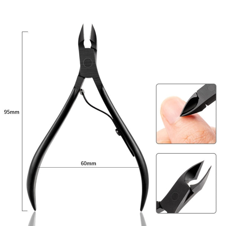 5 PCS Black Single Fork FABIYAN Nail Clippers Nail Art Dead Skin Cutting Chick-Nosed Pliers