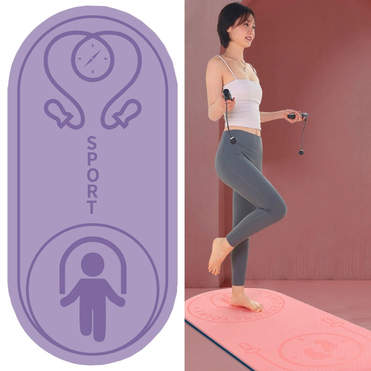 6mm Jump Rope Mat Shock Absorption and Sound Insulation Household Indoor Mute Fitness Exercise Yoga Mat