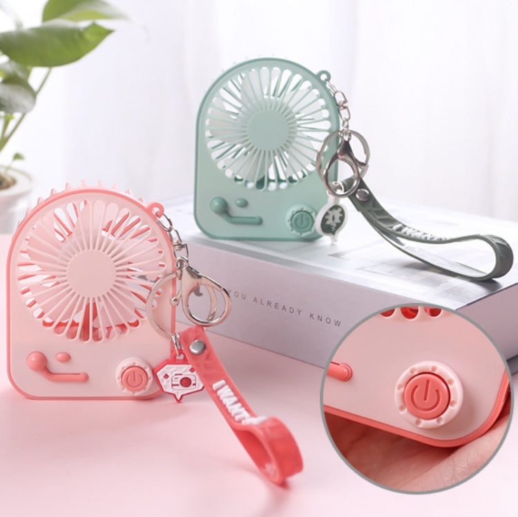 USB Charging Handheld Portable Fan Cartoon Game Console Keychain Fan Random Colour Delivery