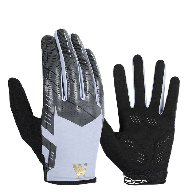 WEST BIKING YP0211207 Riding Full Finger Gloves Road Bike Mountain Bike Locomotive Shock Absorber Gloves, Size: M