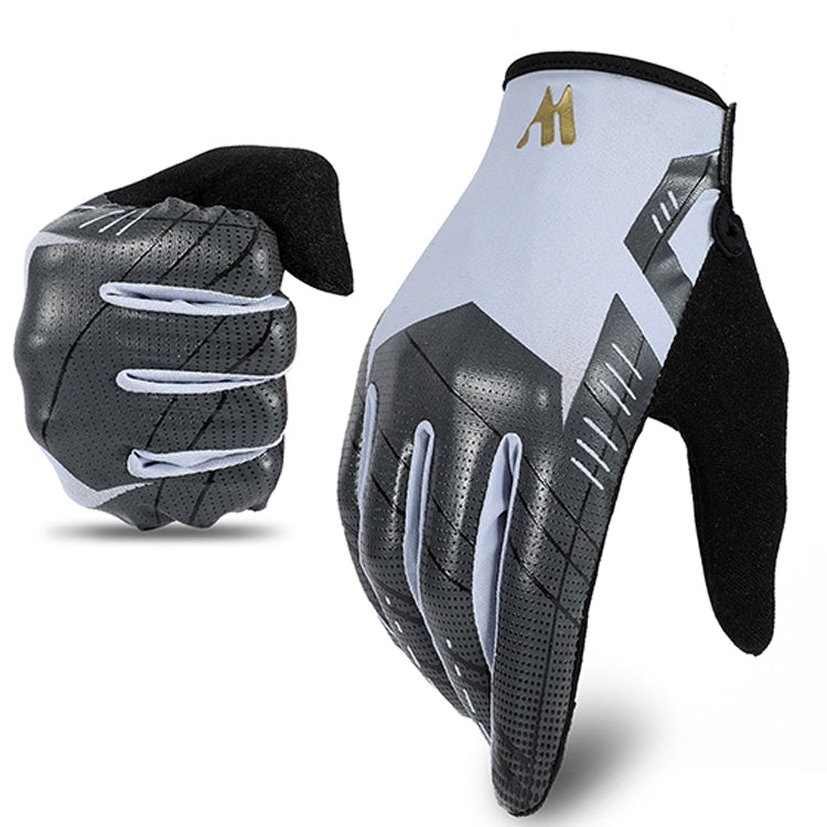 WEST BIKING YP0211207 Riding Full Finger Gloves Road Bike Mountain Bike Locomotive Shock Absorber Gloves, Size: M