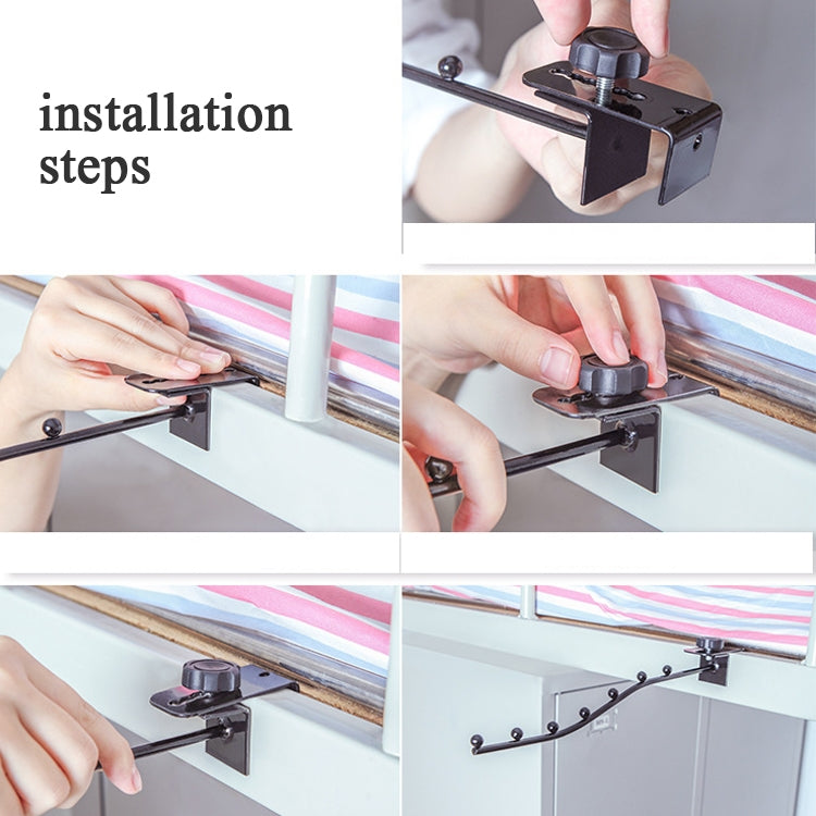 5 PCS College Students Up And Down Dormitory Bedroom Bedside Adjustable Hanging Hook Clothes Hanger Hook