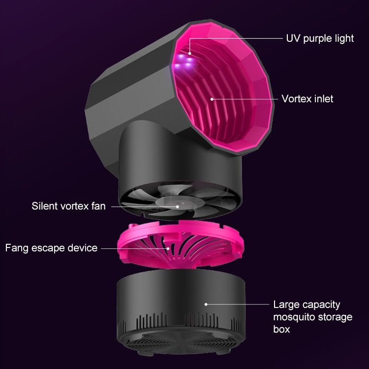 Home Bedroom Light Wave Physical Mosquito Trap Mosquito Lamp, Colour: Gray Purple
