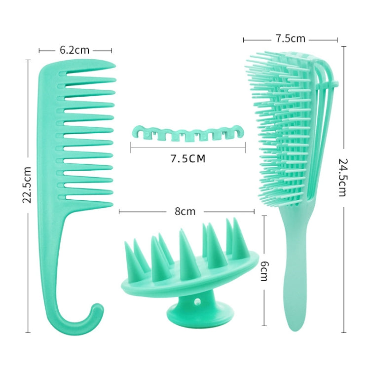 Travel Home Hairdressing Comb Set Massage Comb Shampoo With Big Teeth And Smooth Hair Comb(Pink)