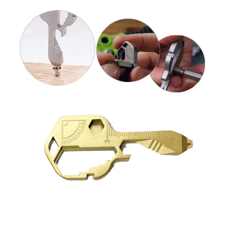 24 In 1 Key Shape Outdoor Emergency Tool Stainless Steel Pendant Portable Multi-Function Outdoor Camping Tool