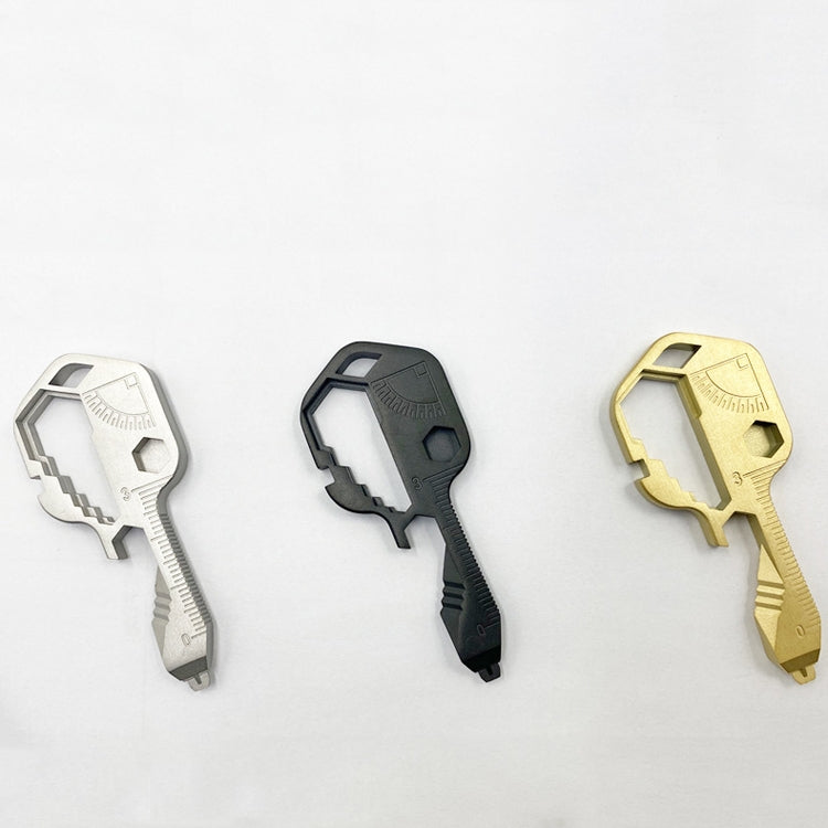 24 In 1 Key Shape Outdoor Emergency Tool Stainless Steel Pendant Portable Multi-Function Outdoor Camping Tool