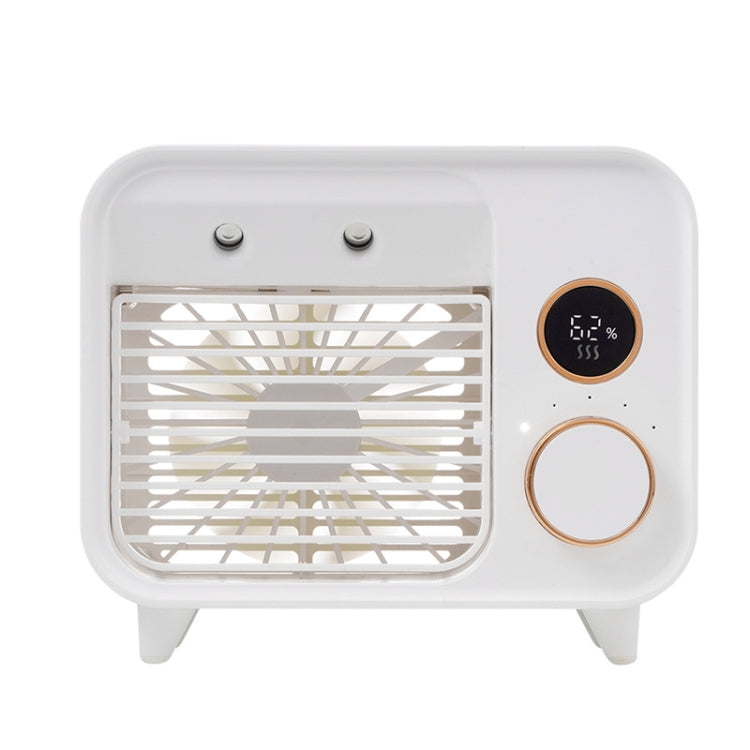 F853 Desktop Humidifying Spray Mini Air Conditioning Fan(white)