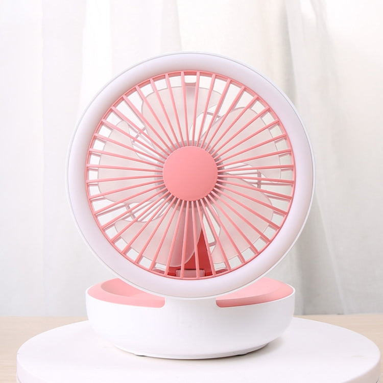 Desktop Night Light Small Fan Student Dormitory Office Multi-angle Foldable USB Fan