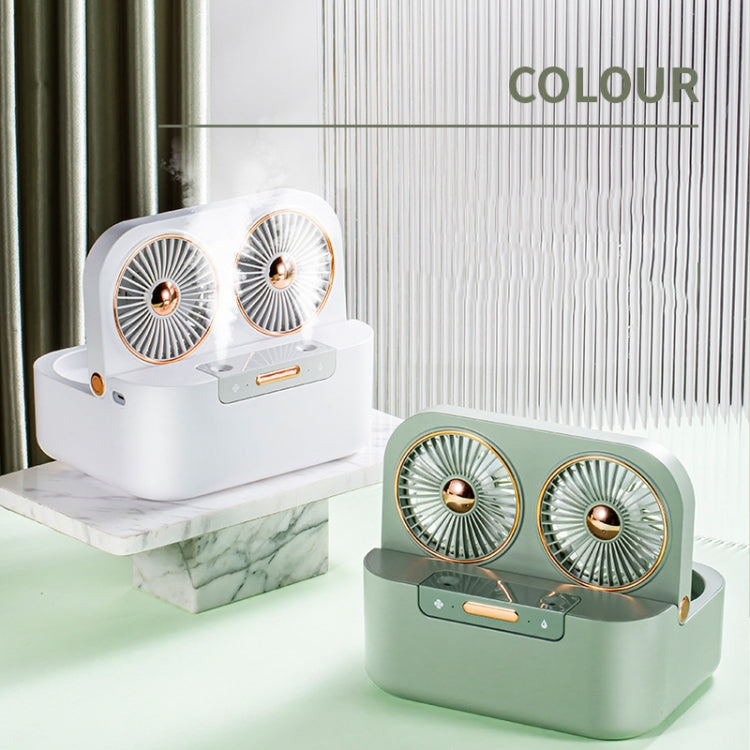 Double Spray Fan Retro Big Wind Home Office Desktop Humidifying Fan