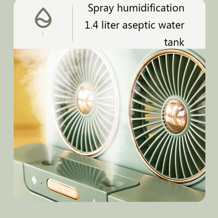 Double Spray Fan Retro Big Wind Home Office Desktop Humidifying Fan