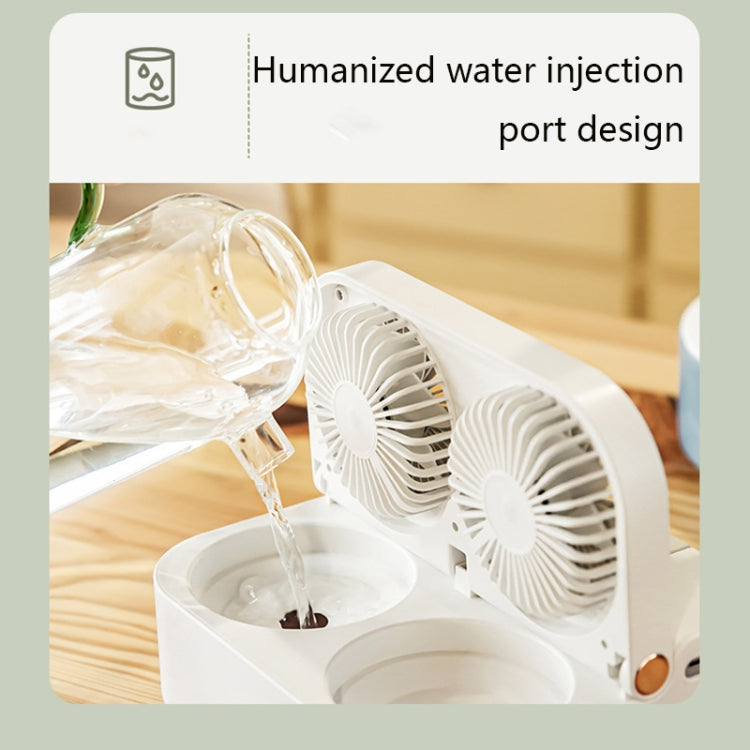 Double Spray Fan Retro Big Wind Home Office Desktop Humidifying Fan