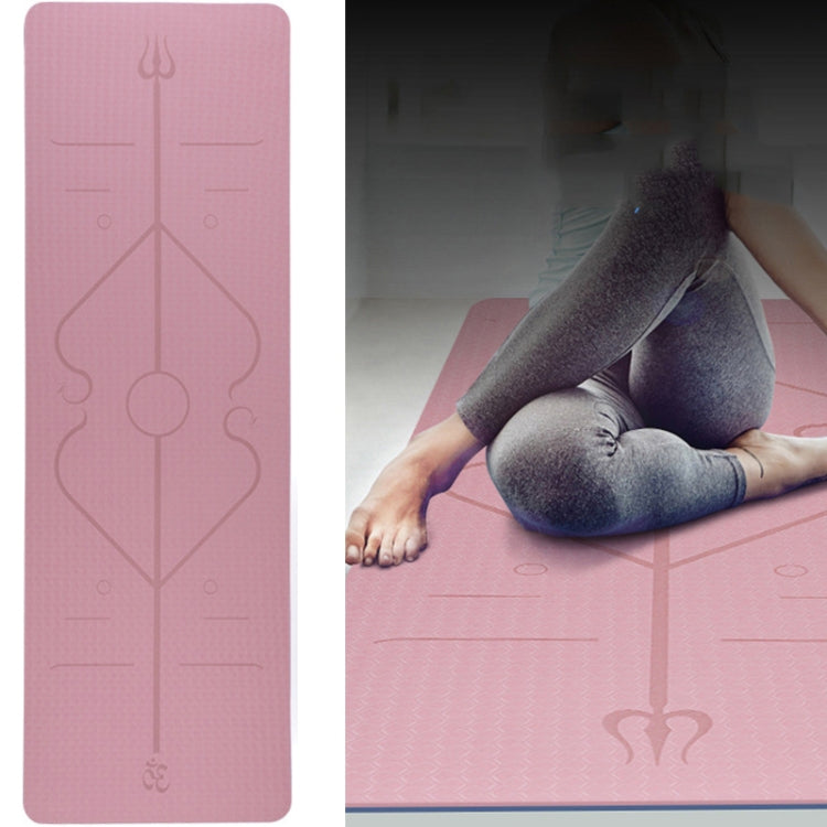 BSJ002 TPE Double Layer Two-Color Yoga Mat Fitness Mat with Body Line, Specification: 183 x 61 x 0.6cm