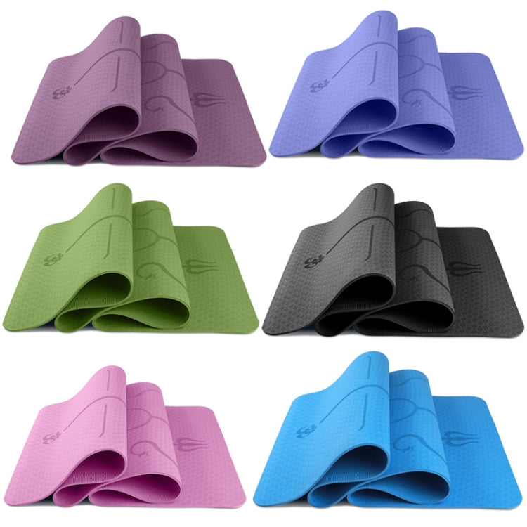 BSJ002 TPE Double Layer Two-Color Yoga Mat Fitness Mat with Body Line, Specification: 183 x 61 x 0.6cm