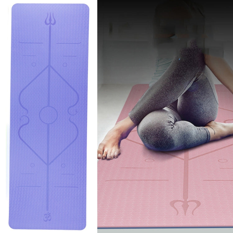 BSJ002 TPE Double Layer Two-Color Yoga Mat Fitness Mat with Body Line, Specification: 183 x 61 x 0.6cm