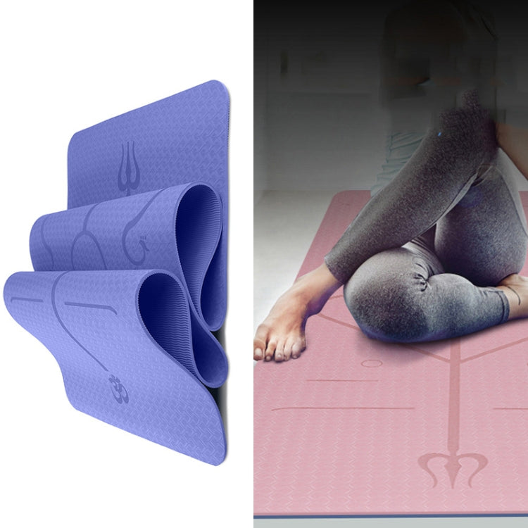 BSJ002 TPE Double Layer Two-Color Yoga Mat Fitness Mat with Body Line, Specification: 183 x 61 x 0.6cm