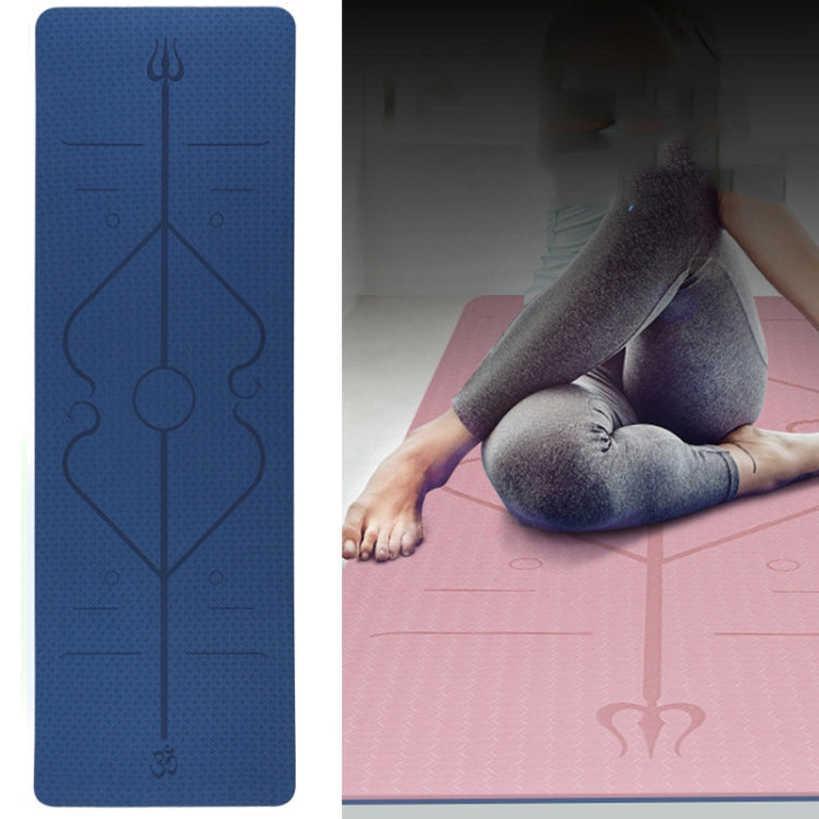 BSJ002 TPE Double Layer Two-Color Yoga Mat Fitness Mat with Body Line, Specification: 183 x 61 x 0.6cm