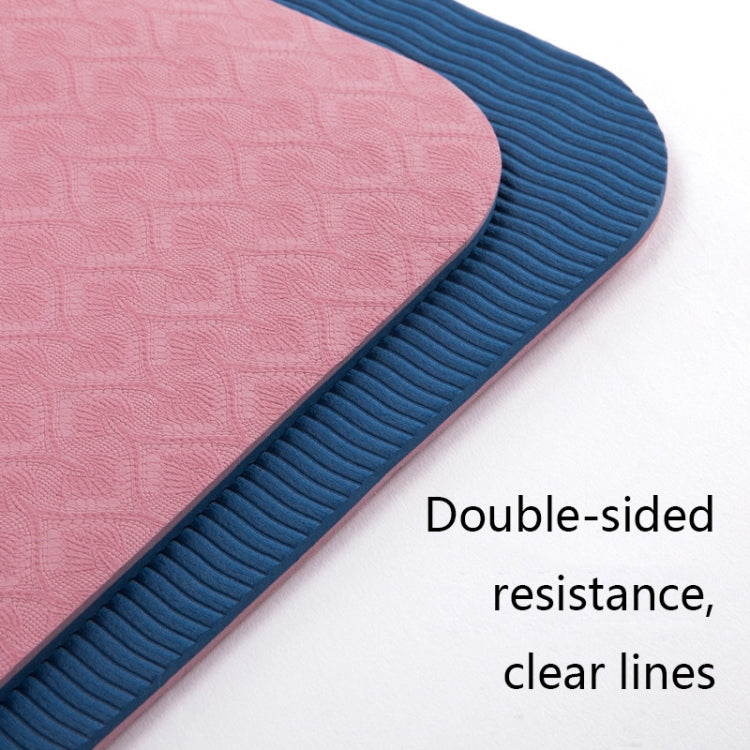 BSJ002 TPE Double Layer Two-Color Yoga Mat Fitness Mat with Body Line, Specification: 183 x 61 x 0.6cm