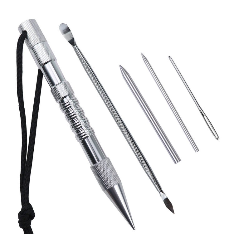 Umbrella Rope Needle Marlin Spike Bracelet DIY Weaving Tool, Specification: 5 PCS / Set Silver