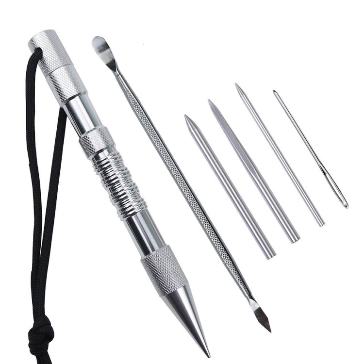 Umbrella Rope Needle Marlin Spike Bracelet DIY Weaving Tool, Specification: 6 PCS / Set Silver
