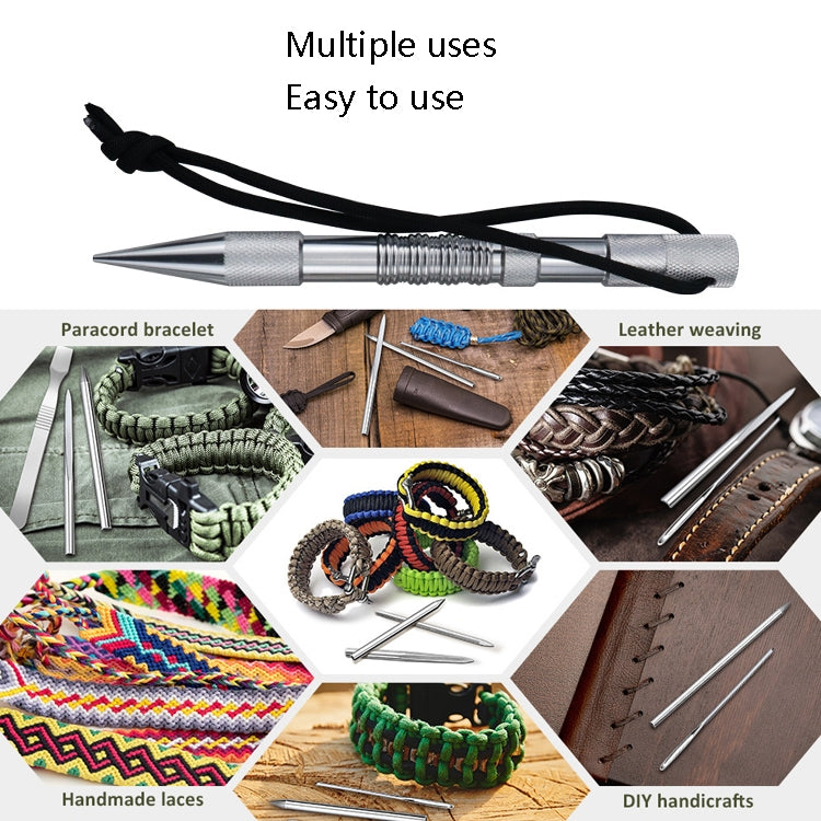 Umbrella Rope Needle Marlin Spike Bracelet DIY Weaving Tool, Specification: 12 PCS / Set Silver