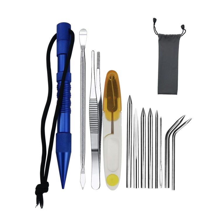 Umbrella Rope Needle Marlin Spike Bracelet DIY Weaving Tool, Specification: 12 PCS / Set Blue