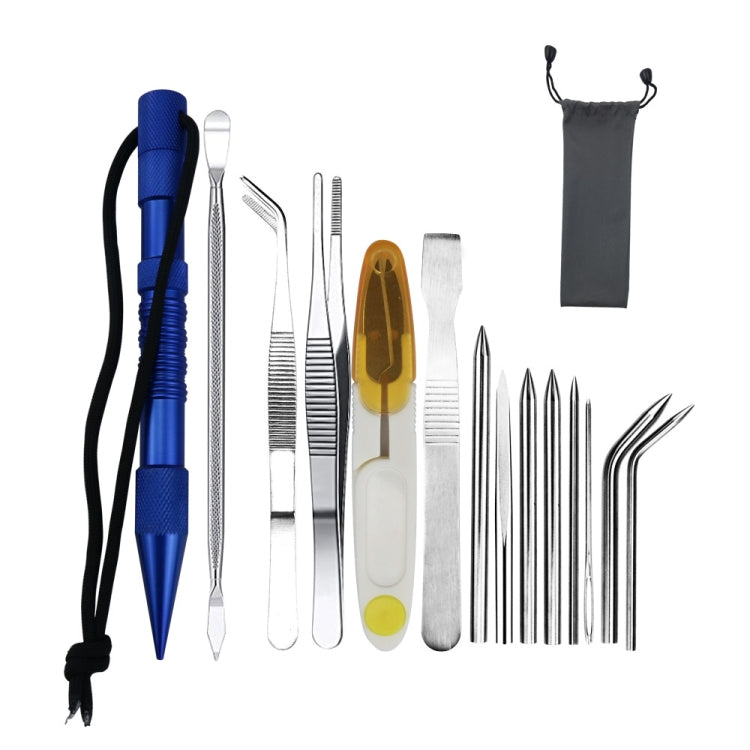 Umbrella Rope Needle Marlin Spike Bracelet DIY Weaving Tool, Specification: 14 PCS / Set Blue