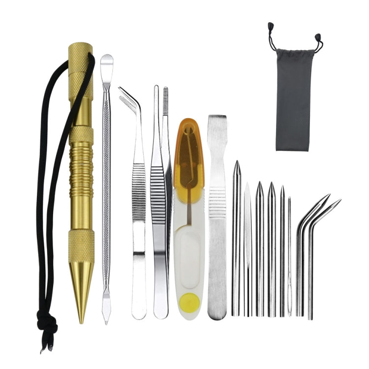 Umbrella Rope Needle Marlin Spike Bracelet DIY Weaving Tool, Specification: 14 PCS / Set Gold