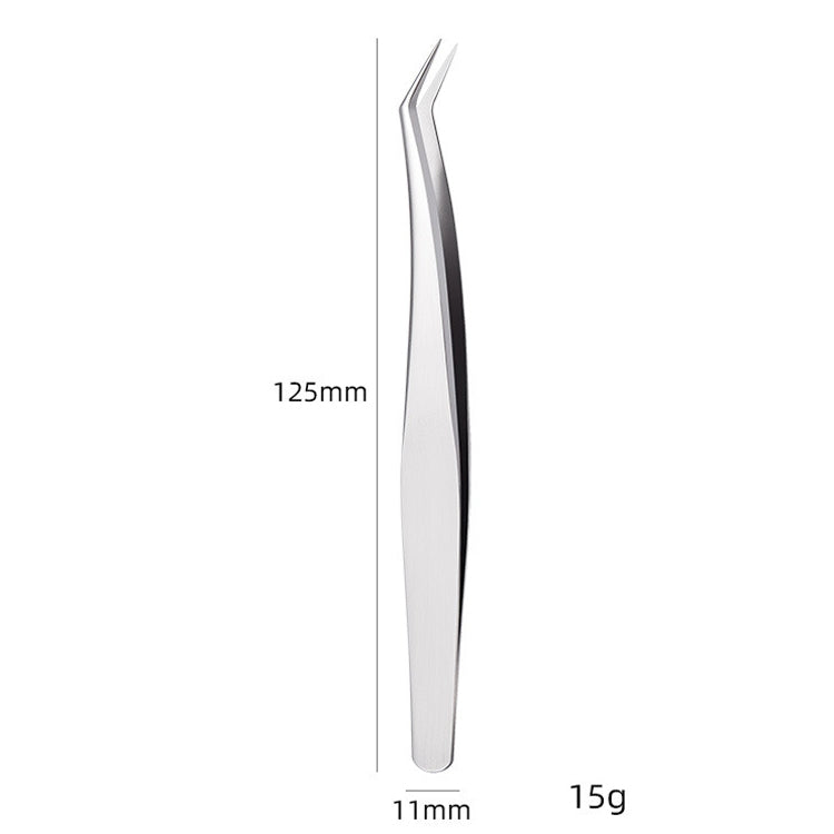 Nail Art Eyelash Tweezers Stainless Steel Colorful High Precision Grafting Eyelash Curler, Specification:  3 PCS Mirror Light Feather Clip