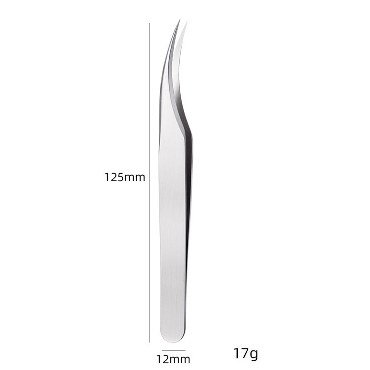 Nail Art Eyelash Tweezers Stainless Steel Colorful High Precision Grafting Eyelash Curler, Specification: 3 PCS Mirror Light Dolphin Clip