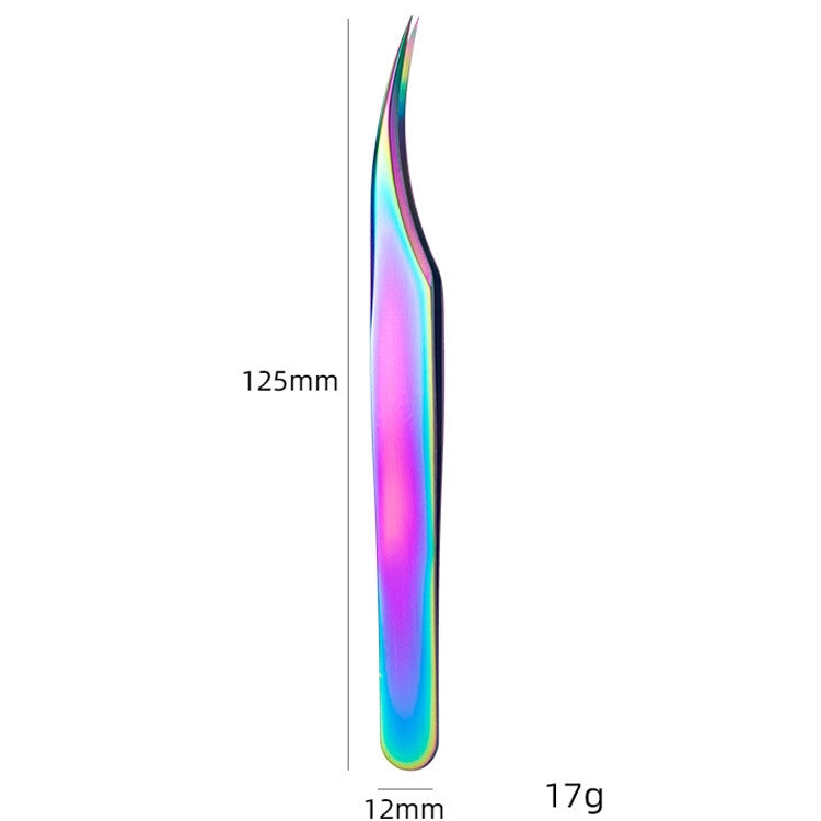 Nail Art Eyelash Tweezers Stainless Steel Colorful High Precision Grafting Eyelash Curler, Specification: 3 PCS Titanium Dolphins