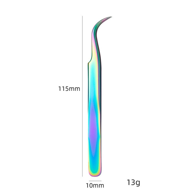 Nail Art Eyelash Tweezers Stainless Steel Colorful High Precision Grafting Eyelash Curler, Specification: 3 PCS Titanium Butterfly Clip