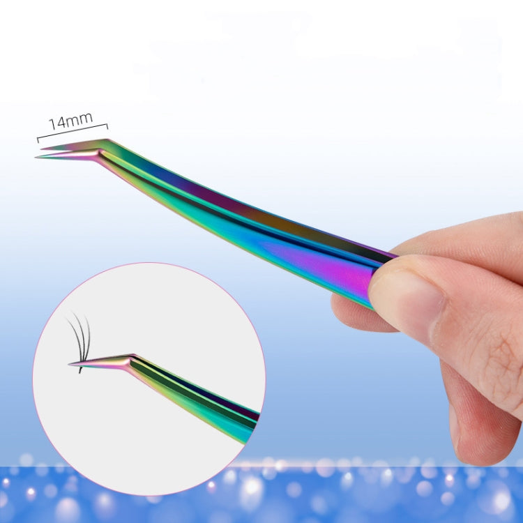 Nail Art Eyelash Tweezers Stainless Steel Colorful High Precision Grafting Eyelash Curler, Specification: 3 In 1 Silver