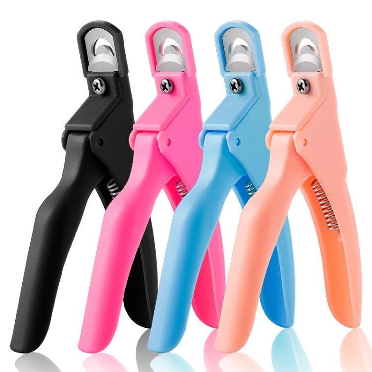 5 PCS Nail Scissors U-Shaped Scissors DIY French Nail Fake Nail Scissors, Specification: Orange With Hood