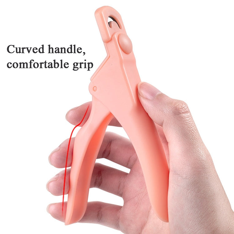 5 PCS Nail Scissors U-Shaped Scissors DIY French Nail Fake Nail Scissors, Specification: Light Blue