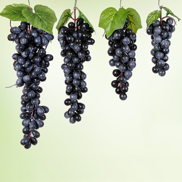 4 Bunches 36 Black Grapes Simulation Fruit Simulation Grapes PVC with Cream Grape Shoot Props