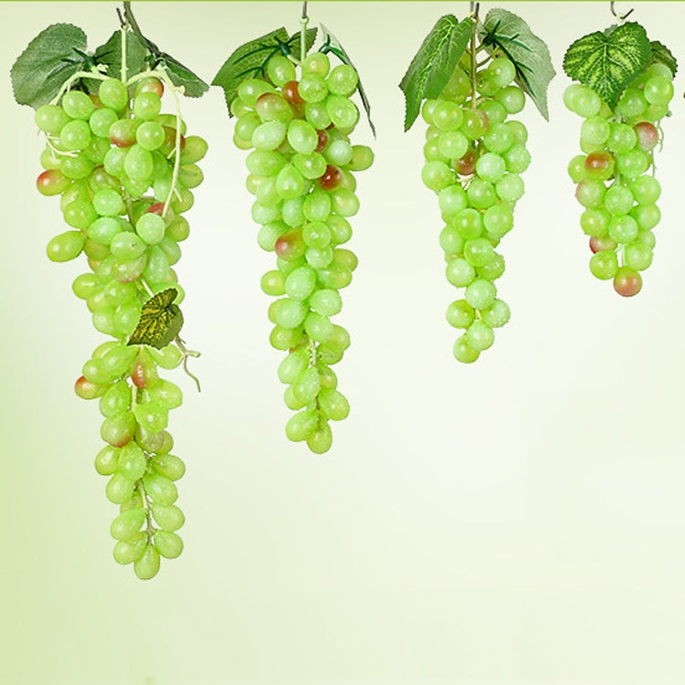 4 Bunches 36 Green Grapes Simulation Fruit Simulation Grapes PVC with Cream Grape Shoot Props